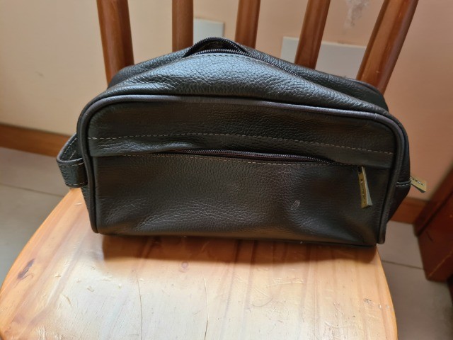 necessaire masculina couro preto - Foto 3