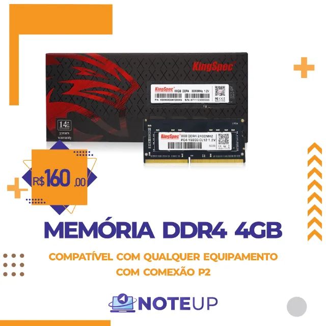 Memória ddr4 4gb para notebook