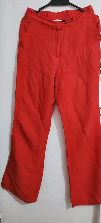 Calça de Linho H&M cor laranja