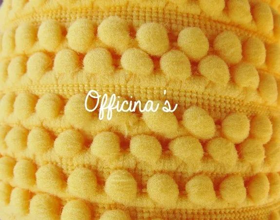 Fita grelot pompom mini HAK, rolinho com 2 metros de mesma cor - 13mm - Foto 4