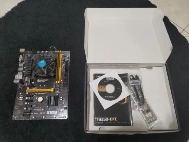 Kit Mineraçao Criptomoedas pentium G4560+4GB ram+placa mae biostar TB250 - Foto 3