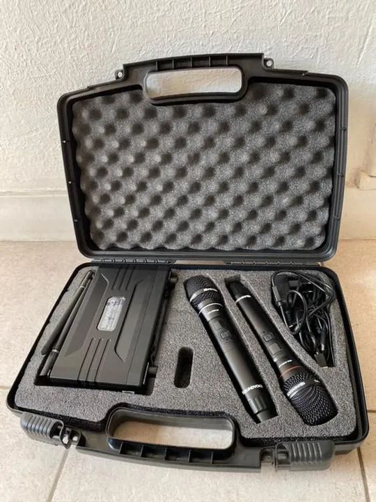 Microfone Soundvoice Duplo sem fio 