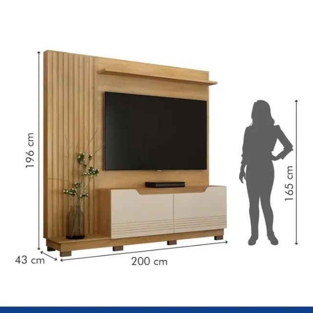Estante Home P/ TV Até 80 Polegadas. ?NOVEMBRO BLACK? - Foto 4