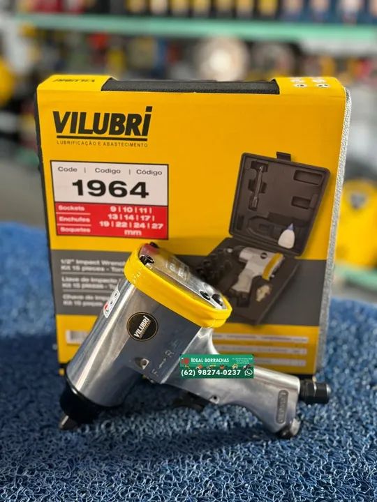 Pneumatica chave impacto 1/2 " 32kgf c/ maleta e acessorios - Foto 3