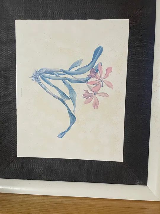 Quadro Decorativo com Flores impressa em madeira - Foto 3