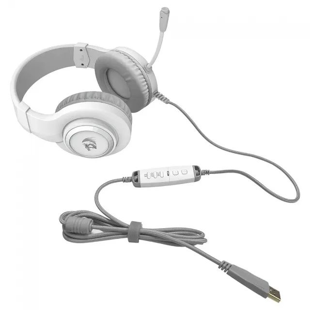 Headset Gamer Redragon Hylas USB Surround 7.1 Branco H371W Led RGB - WZetta - Foto 5