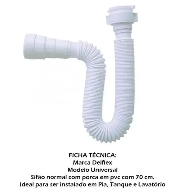 Sifão Tubo Extensivo para Lavatório e Tanque - Delflex _ CS499 - Foto 4