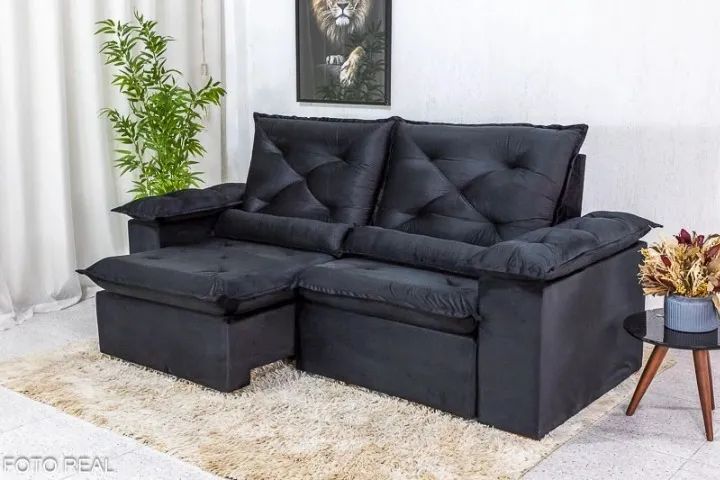 Sofá Cama Retrátil Roma.  Produto Novo.  Pronta Entrega. - Foto 4
