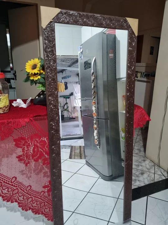 Espelho Decorativo com Moldura em Madeira novos 