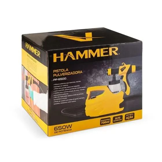 Pistola Pulverizadora 650w 700ml Pp-650 Hammer Promoção - Foto 4