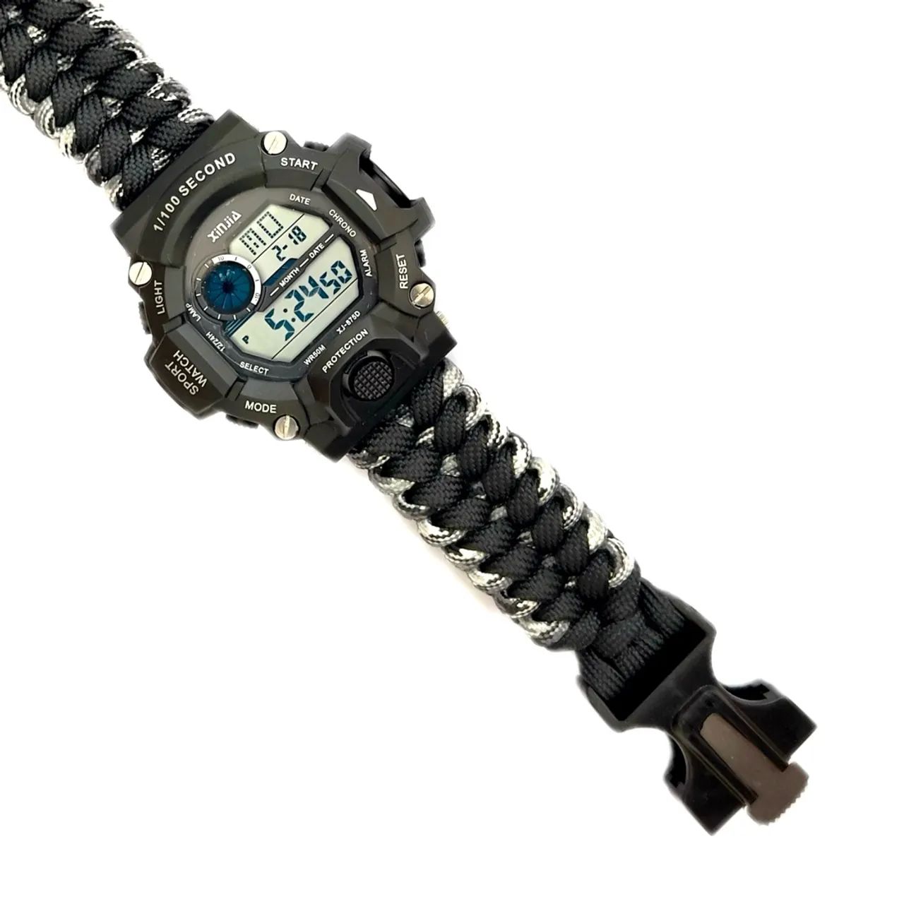 Relógio Esportivo Xinjia XJ-875D com Pulseira Paracord Multifunção - Foto 6