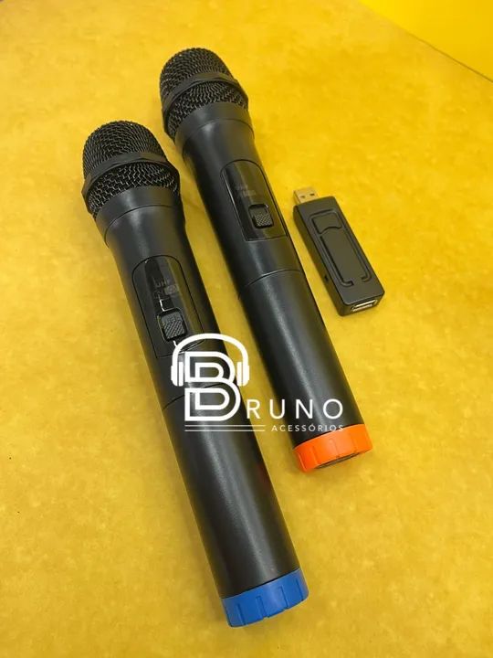 Microfone duplo USB sem fio 64529514798210121