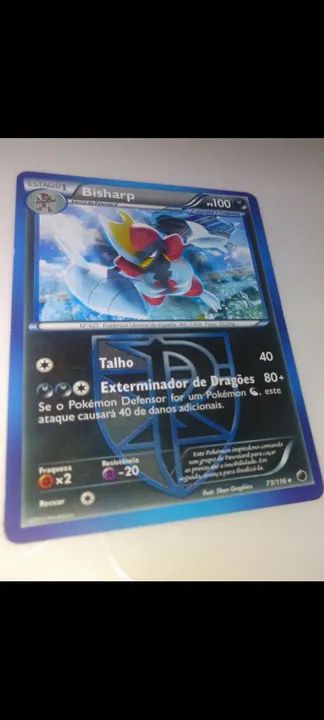 Carta pokémon Bisharp N 100 estágio 1