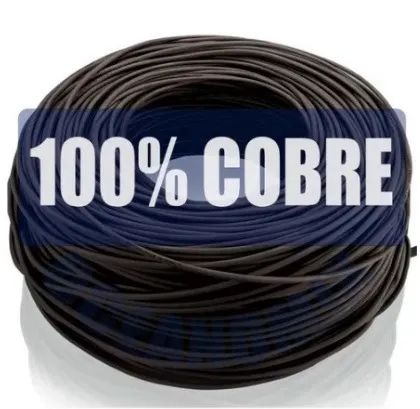 Cabo de rede 100 metros 2 pares 100%cobre preto Super Promoção já envio Grimpado