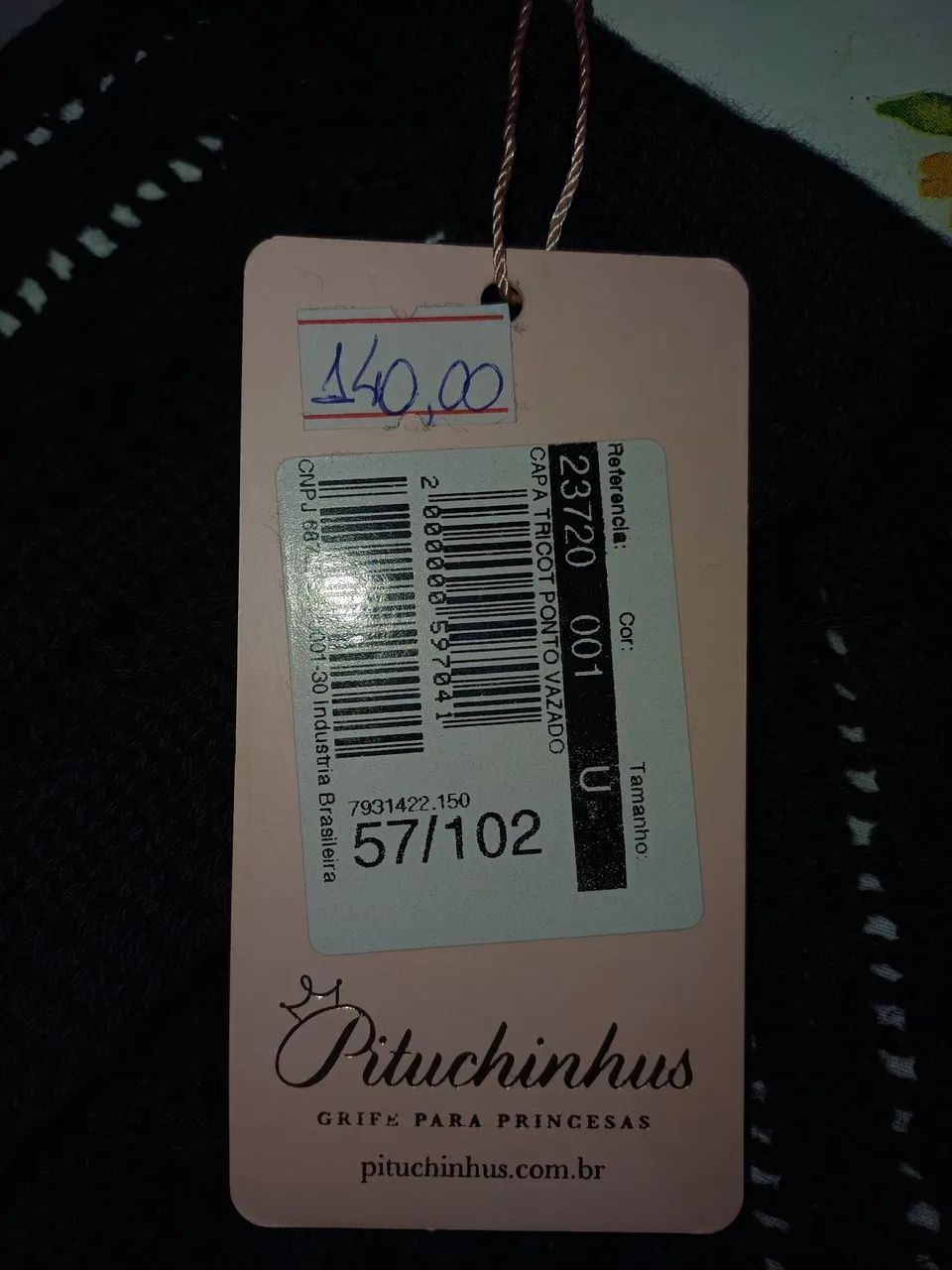 Capa infantil tricô Pituchinhu's nova , preto , tam. Único. - Foto 5