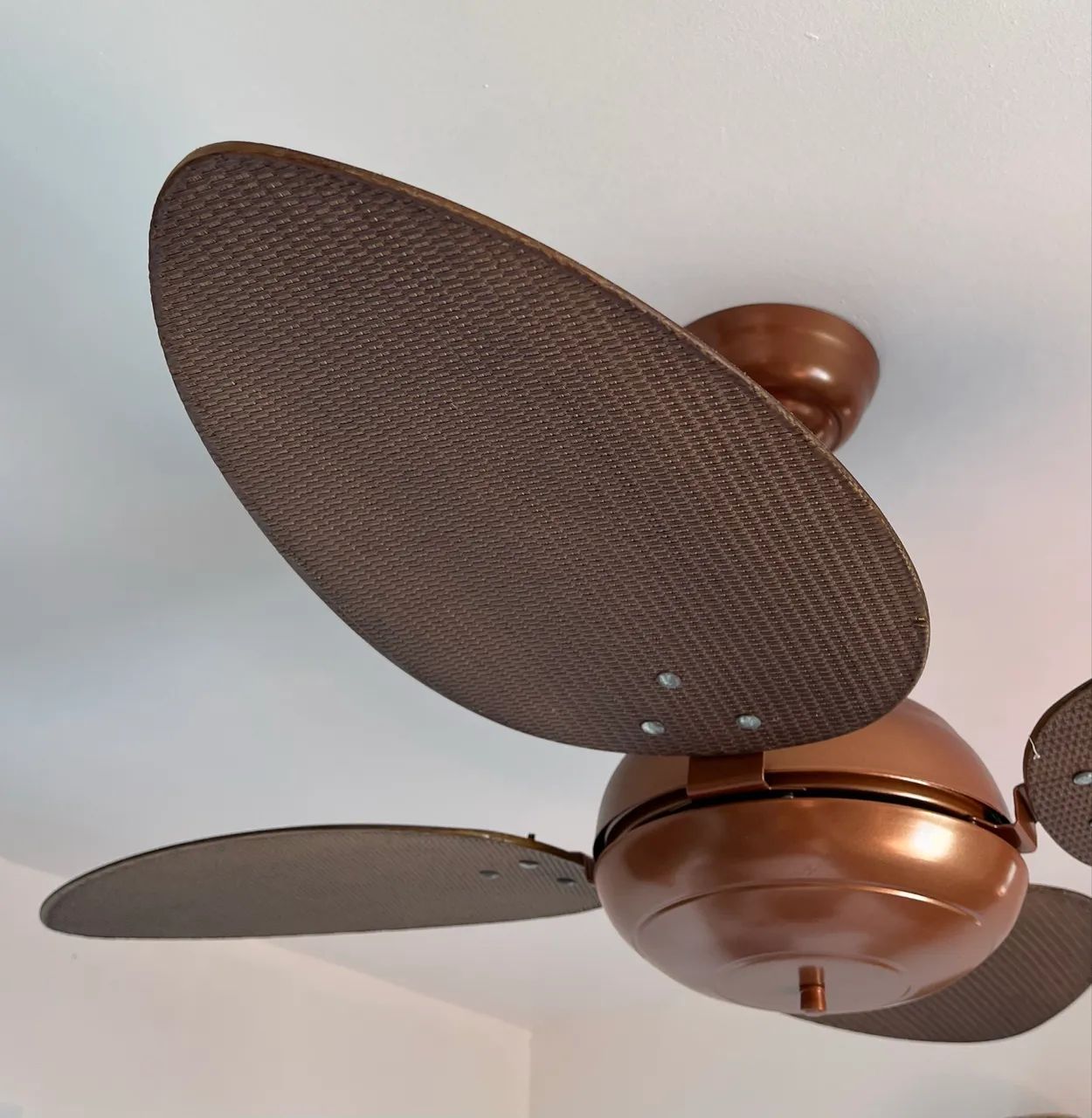 Ventilador de teto Office Ventidelta 4 pás Ratan (Cobre/Chocolate) - Foto 2