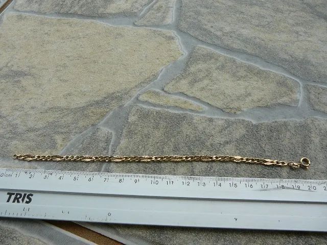Pulseira masculina 5mm banhada a ouro 18k - Foto 2