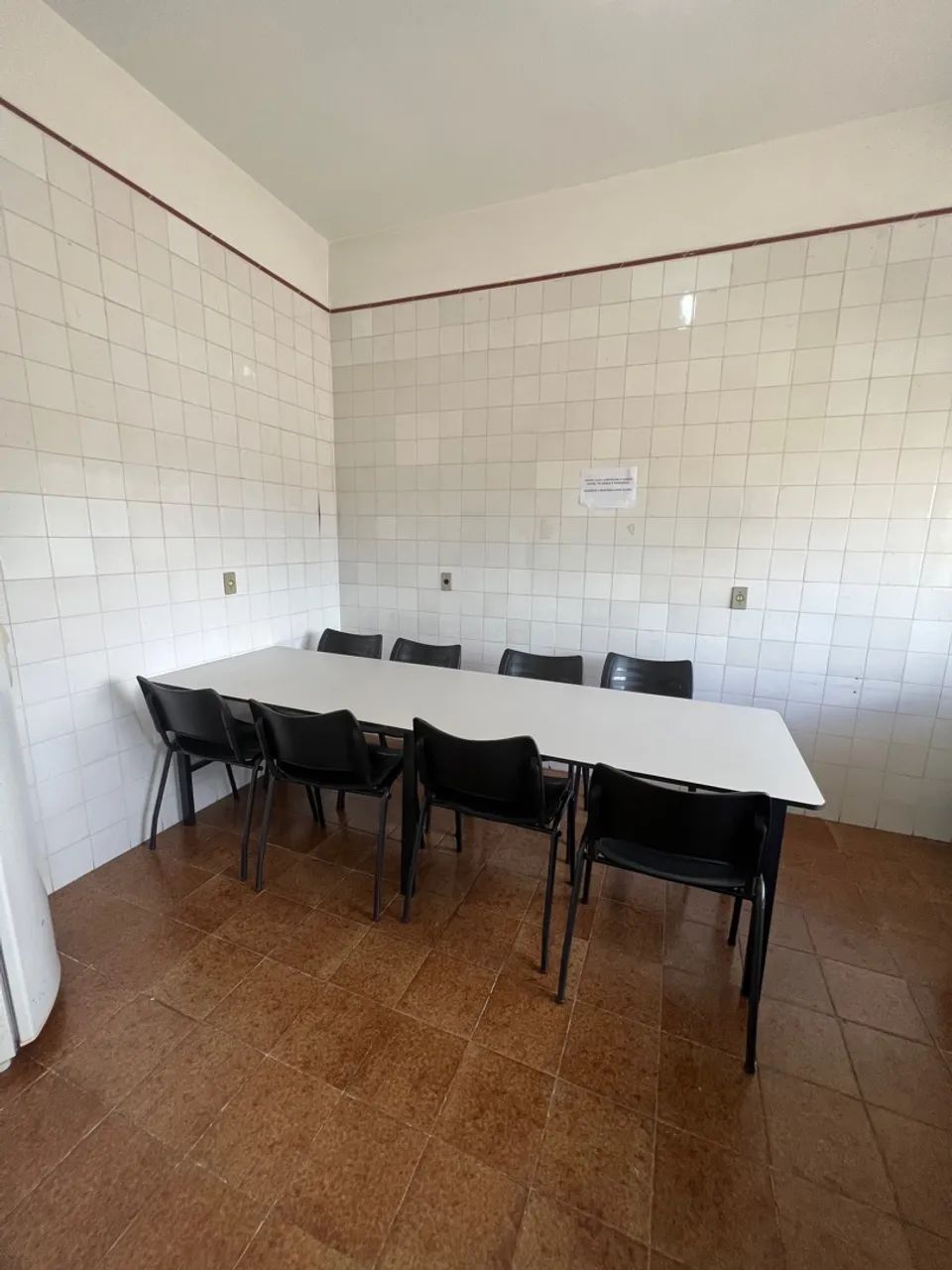 Mesa Refeitório 8 Lugares Tampo MDF com 8 Cadeiras COMPACT Cor Preta - Foto 3