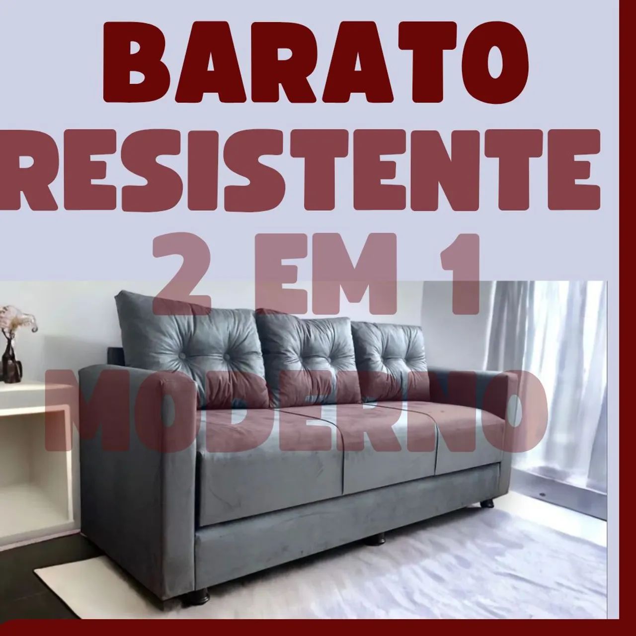SOFÁ MODERNO, ABRE 2 CAMAS!!! Novos, preço IMPERDÍVEL!