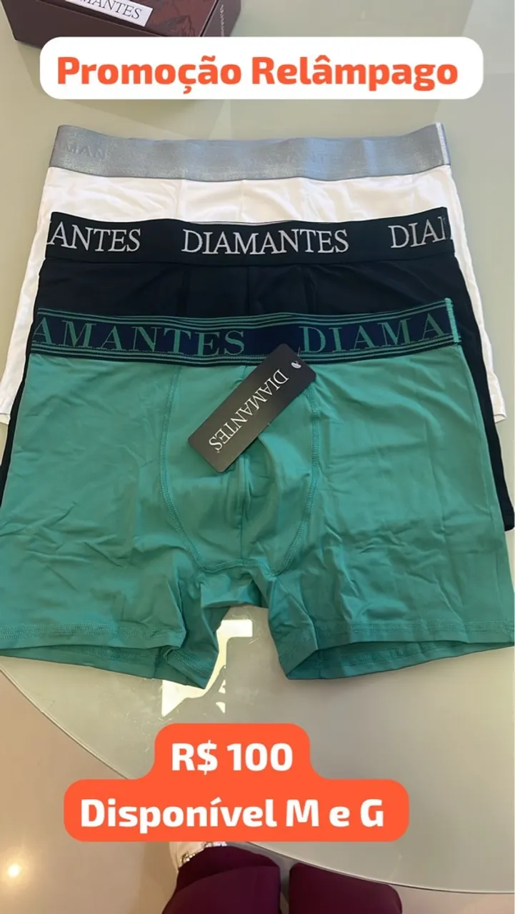 Cuecas Boxer Diamantes em Promoção Relâmpago
