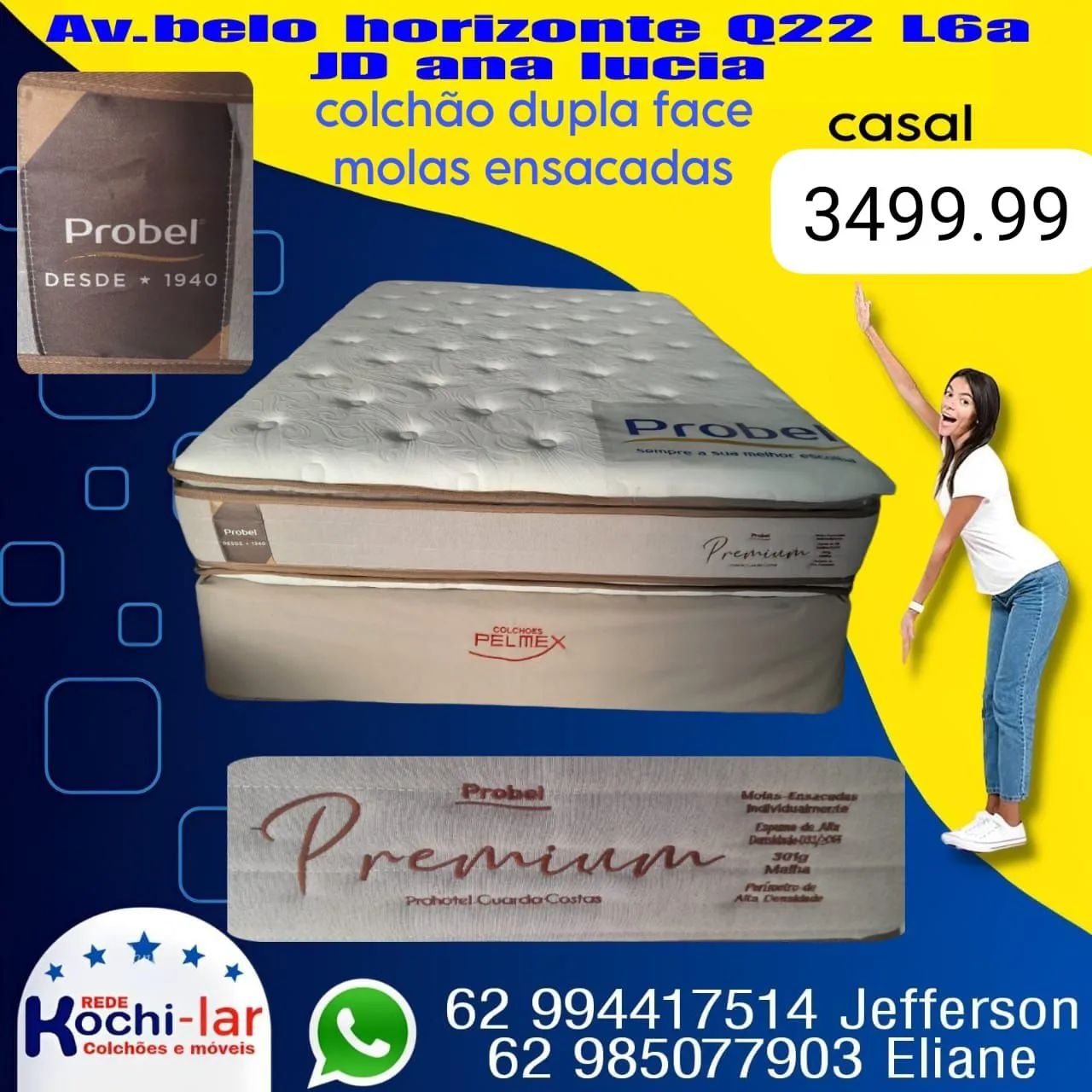 Colchão Premium da probel, significado e ( conforto, alegria e sono de qualidade)