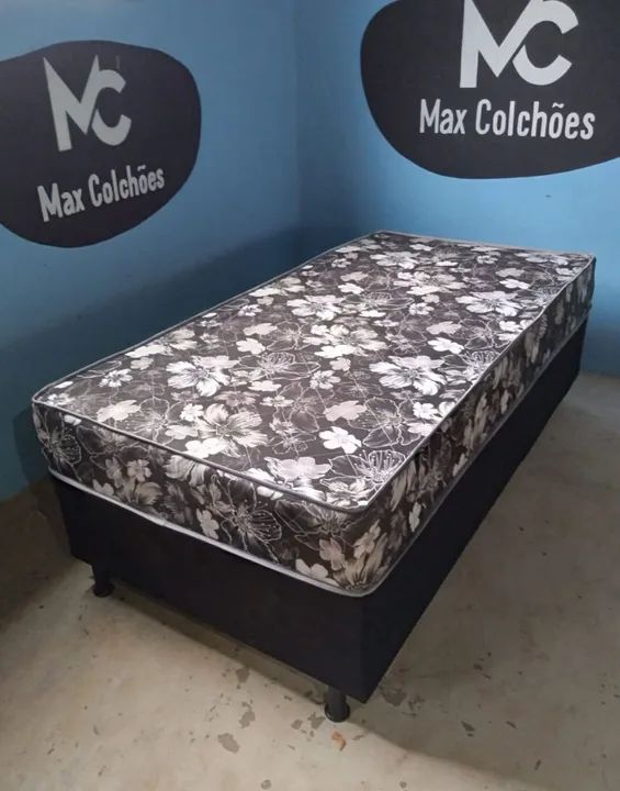 Cama box solteirão com molas bonnel - Novas - Foto 3