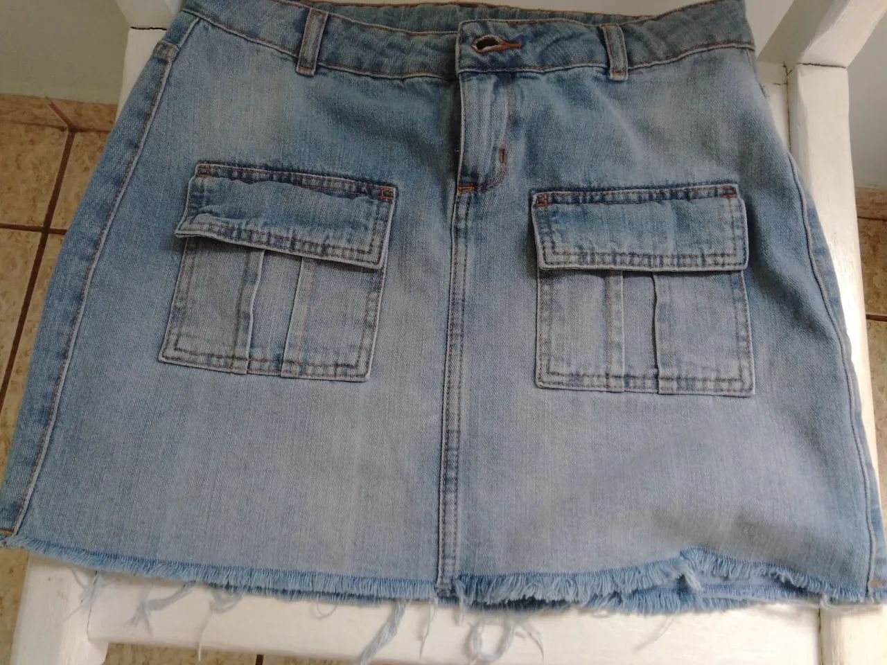 Saia Jeans HERING PUC infantil com Bolsos - Foto 2