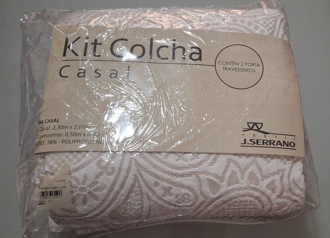 Kit Colcha Casal + 2 porta travesseiros 