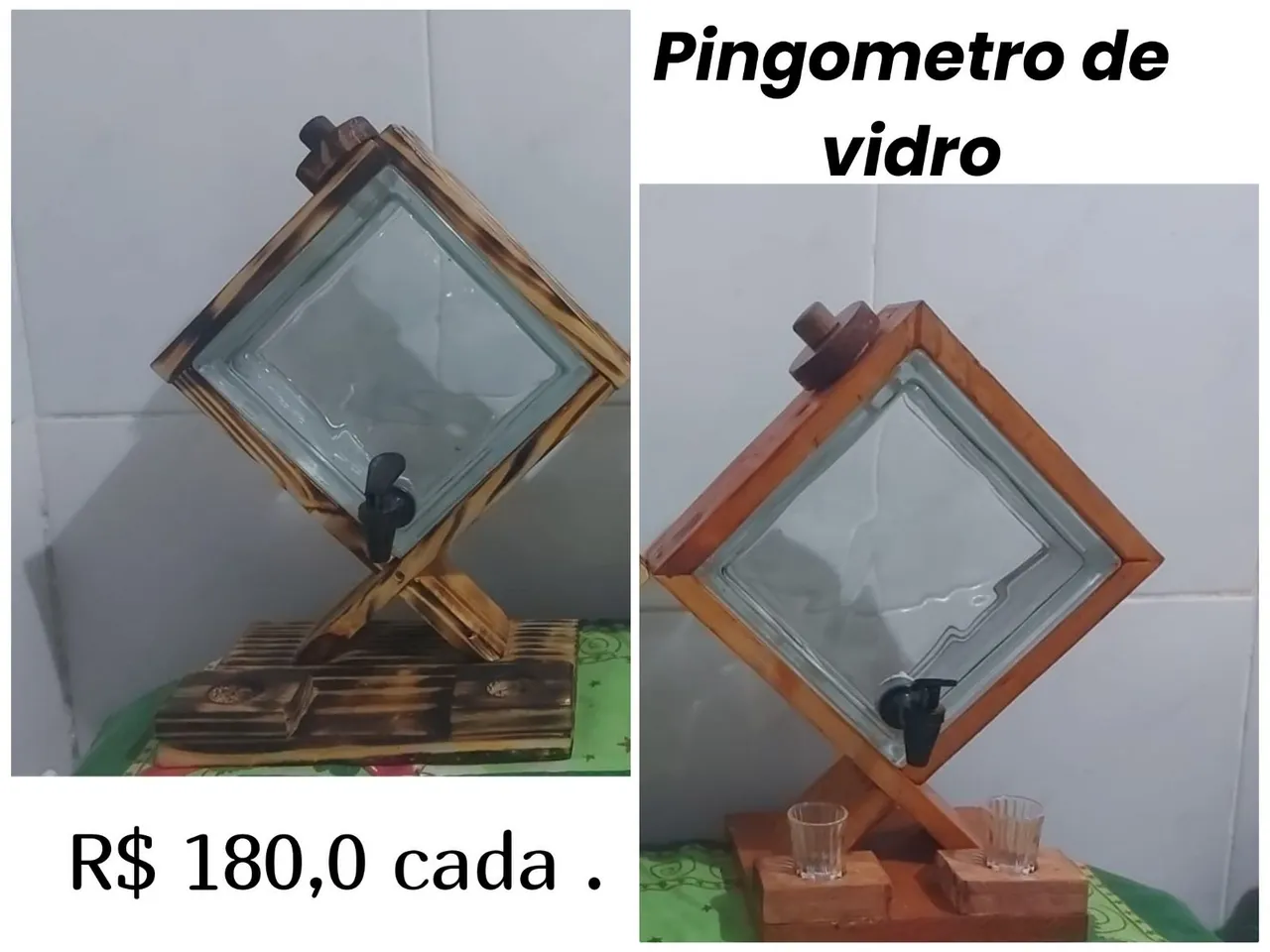 Pingômetro de vidro - R$ 180,00 cada