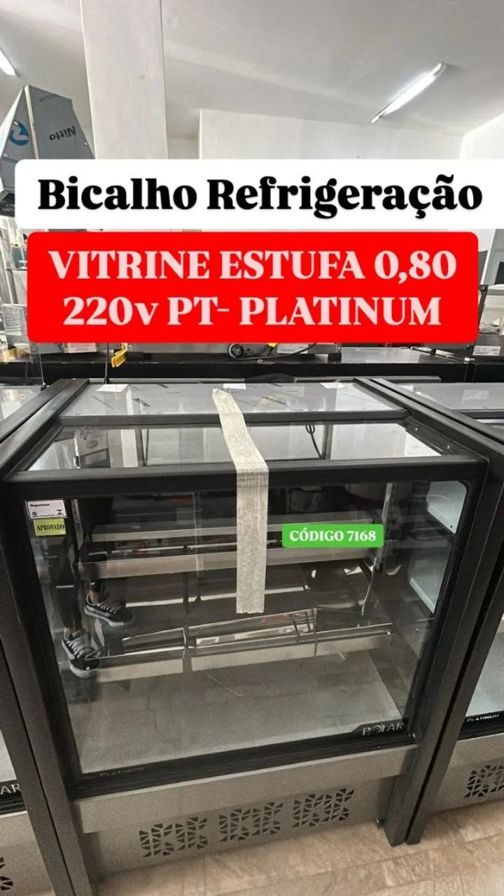 VITRINE ESTUFA 0,80CM PLATINUM NOVA