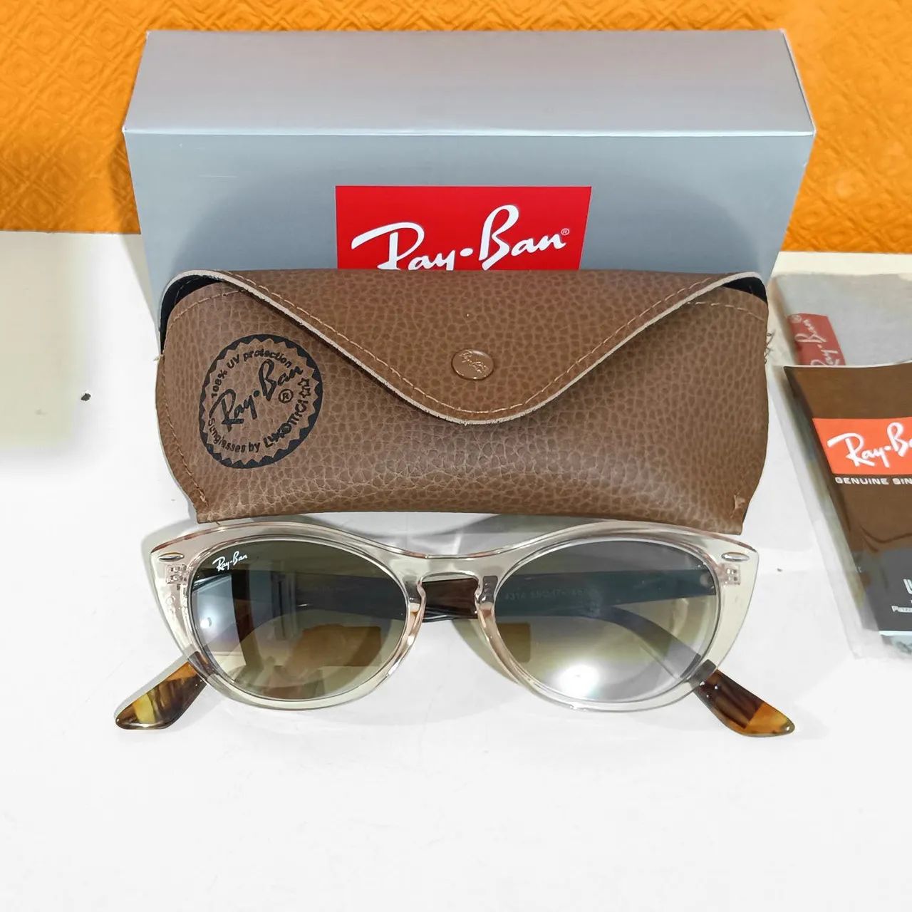 Óculos de Sol Ray Ban Nina Rosa feminino novo  - Foto 6