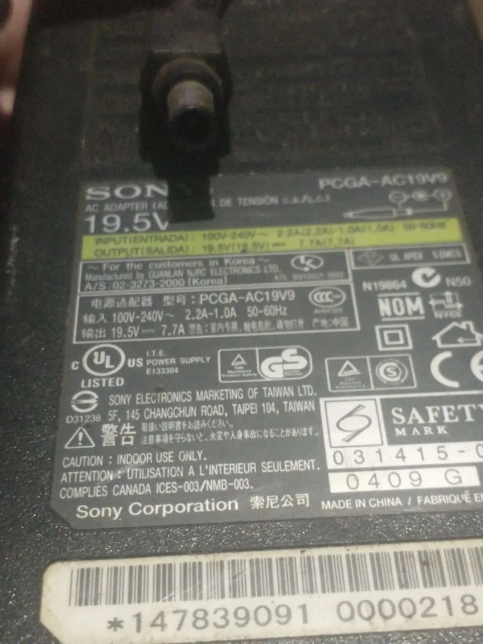 Fonte Notebook  Sony Pcga-ac19v9 19.5v 7.7a 150w - Foto 3