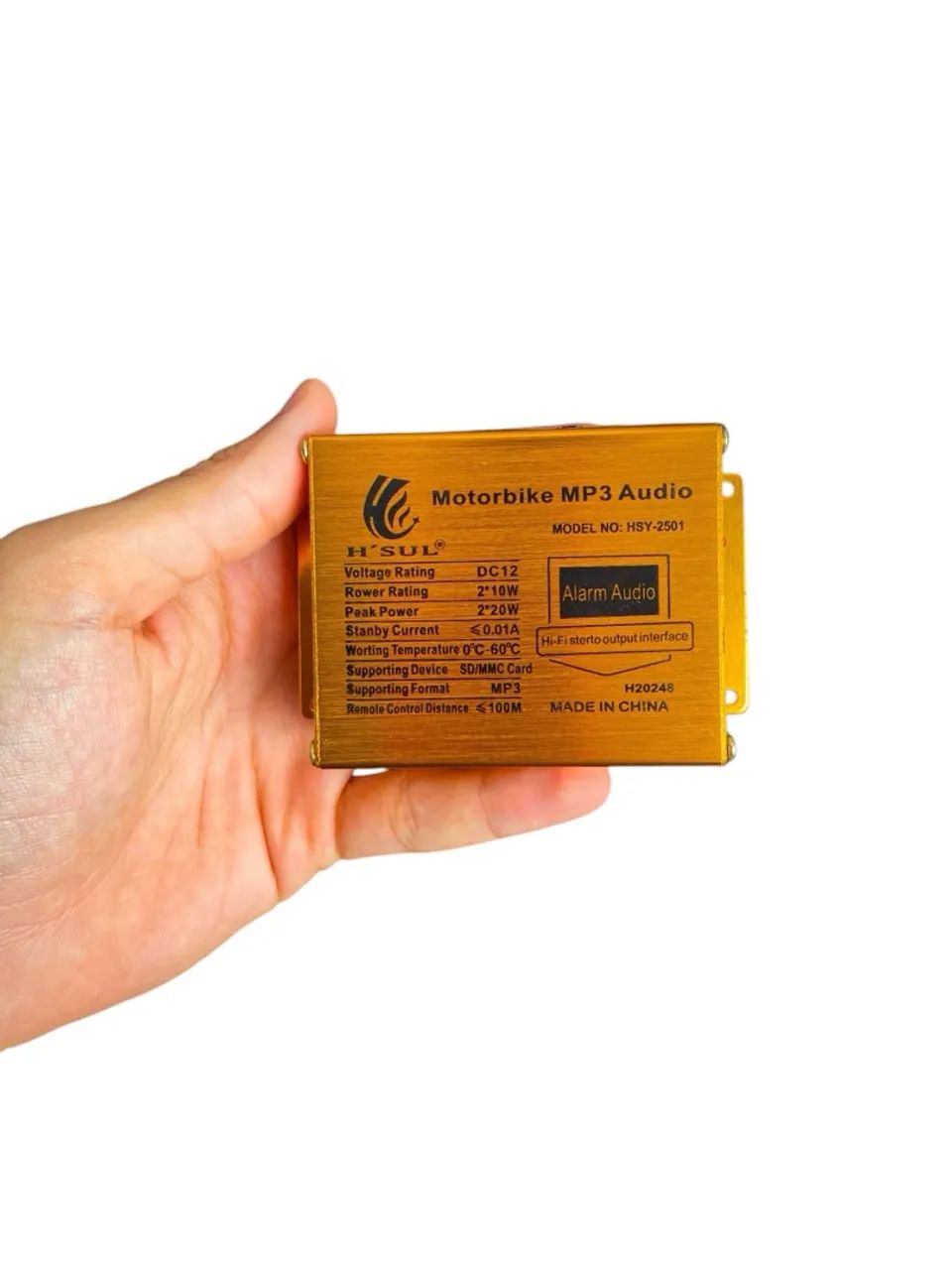 CAIXA DE SOM PARA MOTO COM CONTROLE E ALARME H?SUL HSY-2501 - Foto 2