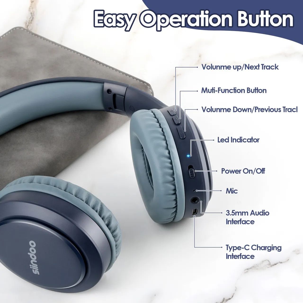 Headphone Bluetooth Siindoo - Som Imersivo e Conforto - Foto 3