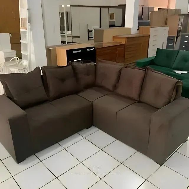sofá de canto patricia disponível marrom frete gratuito 