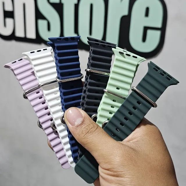 Pulseiras Para Relógios Inteligentes Smartwatch - Silicone, Metal, Tecido - Foto 4