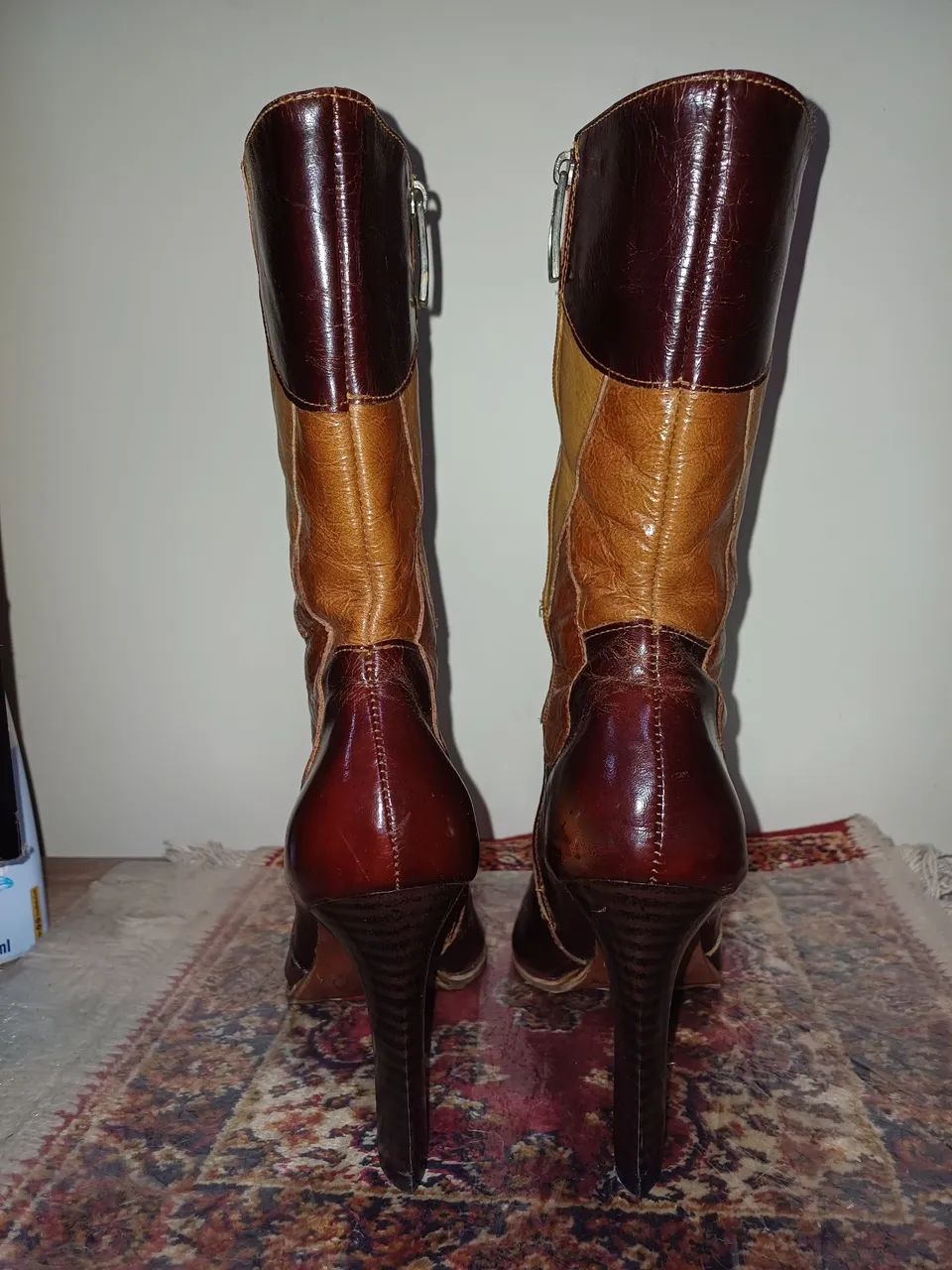 Botas de couro legítimo coloridas estilosas - Foto 4