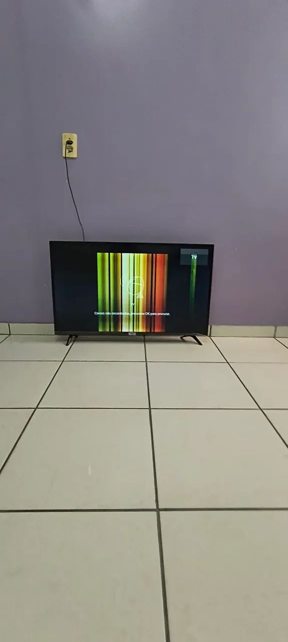 Smart TV tcl 43  tela queimada - Foto 3