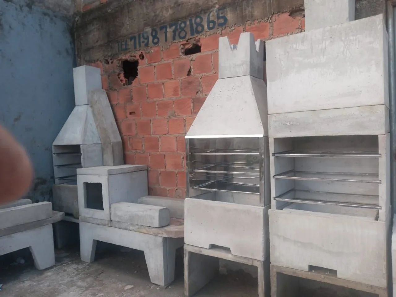 Churrasqueira pré moldadas concreto com acabamento em inox - Foto 2