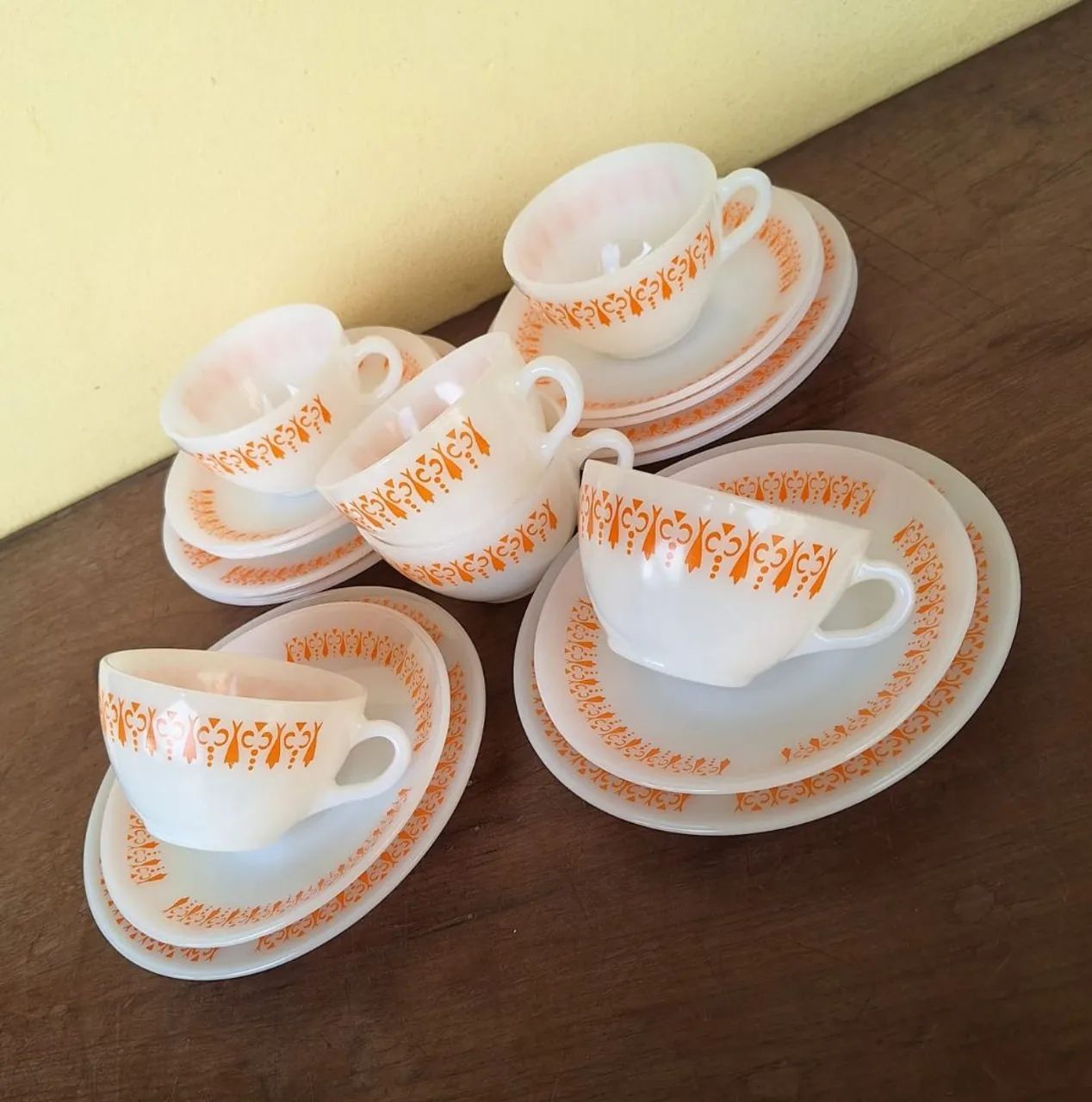 TRIOS PARA CHÁ TERMO-REY GRAVATINHA LARANJA, ANTIGUIDADE, RELÍQUIA. - Foto 2