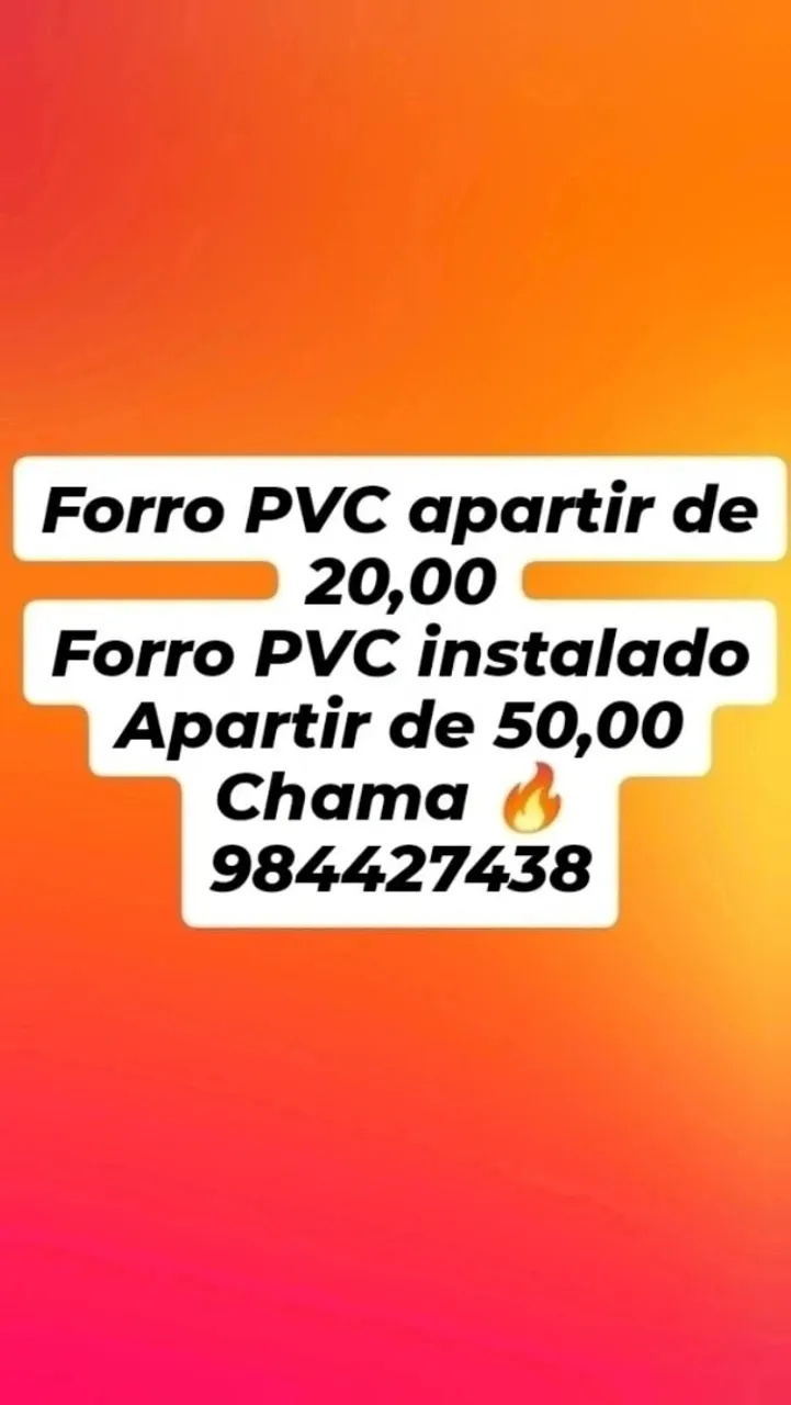 Forro PVC a partir de R$ 19,90