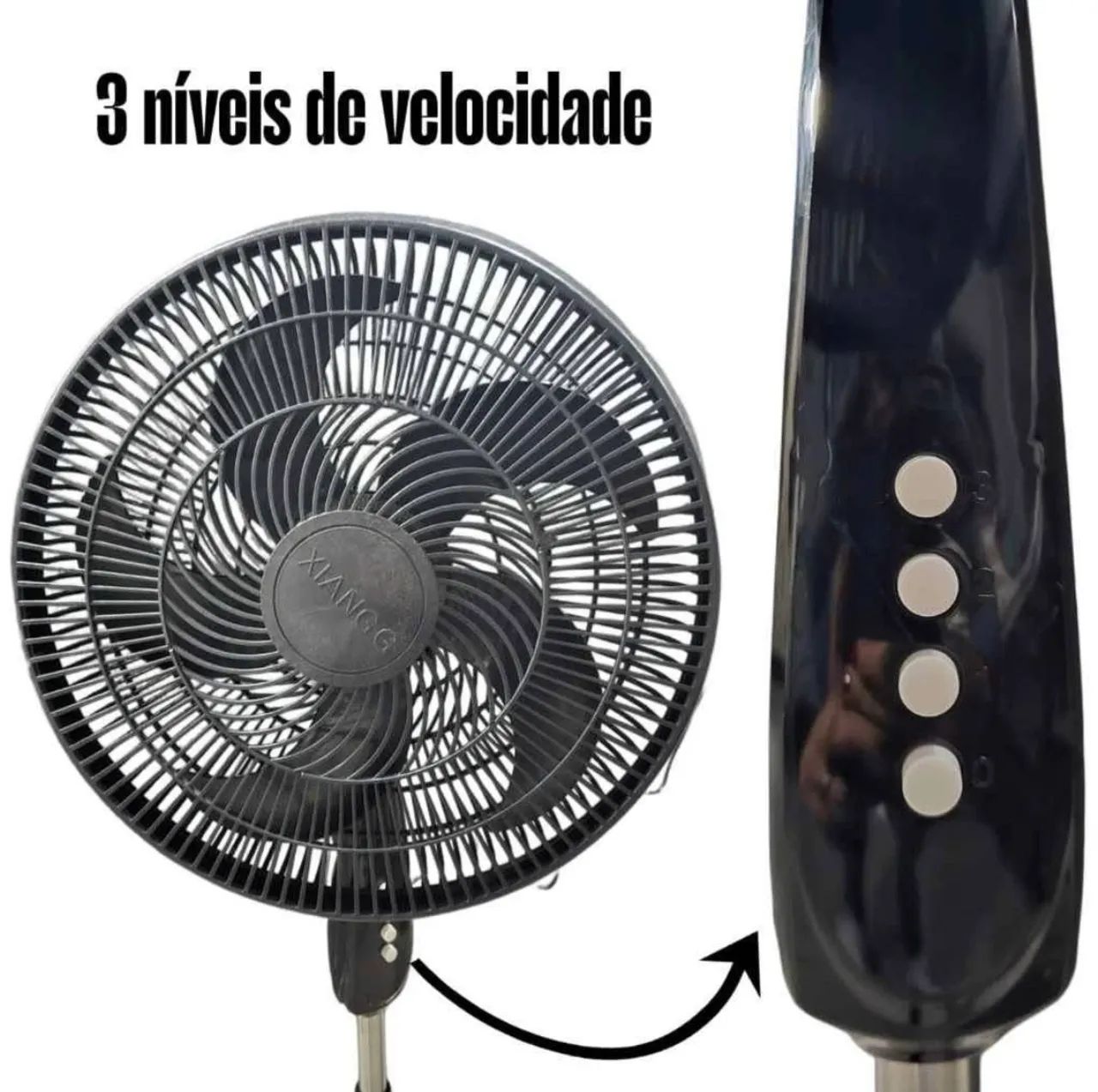 Ventilador Coluna Chão Vertical Turbo silencioso (Novo, garantia) - Foto 3