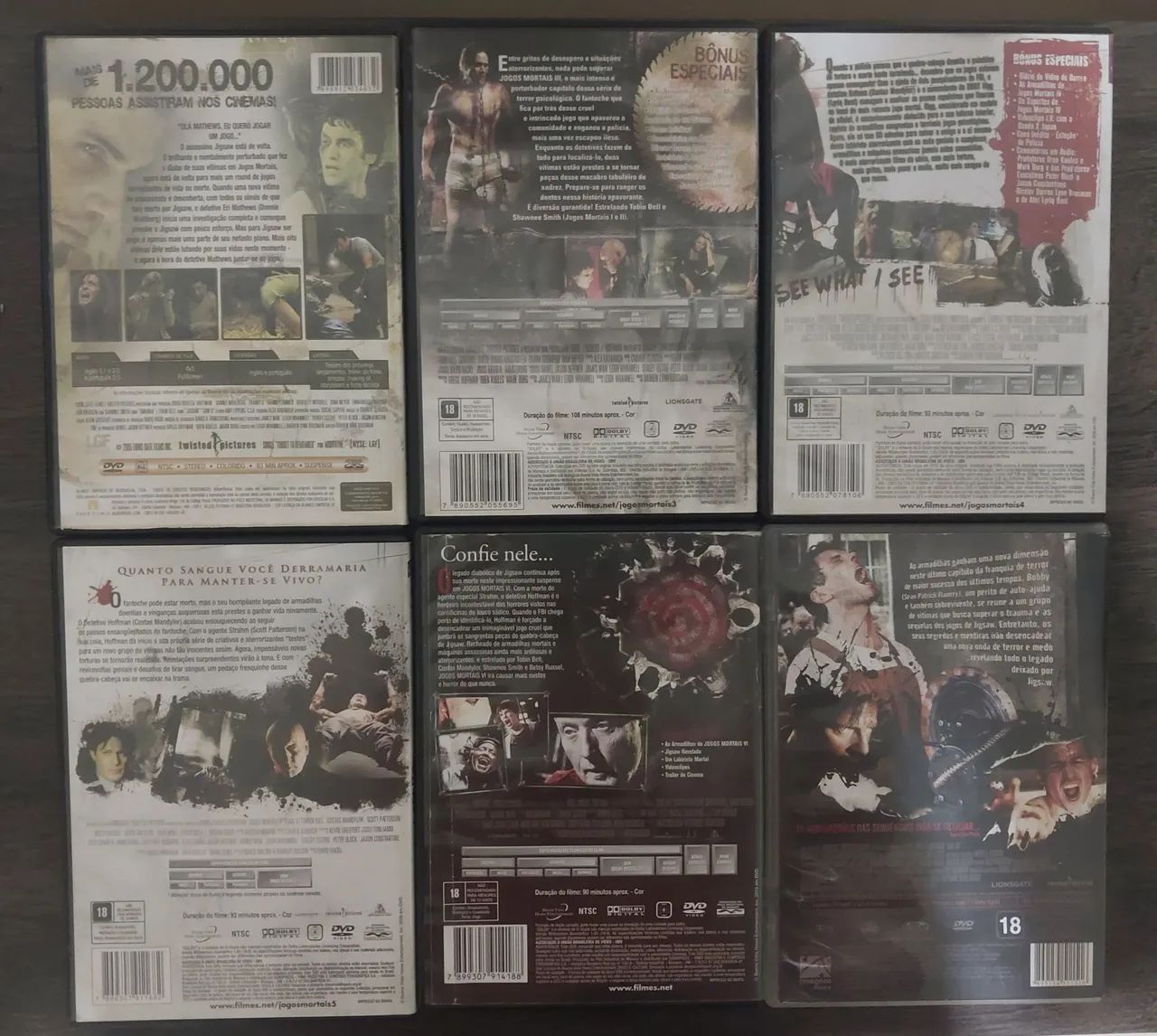 Jogos Mortais - Coleção 2 ao 7 - DVD - Terror - Foto 3