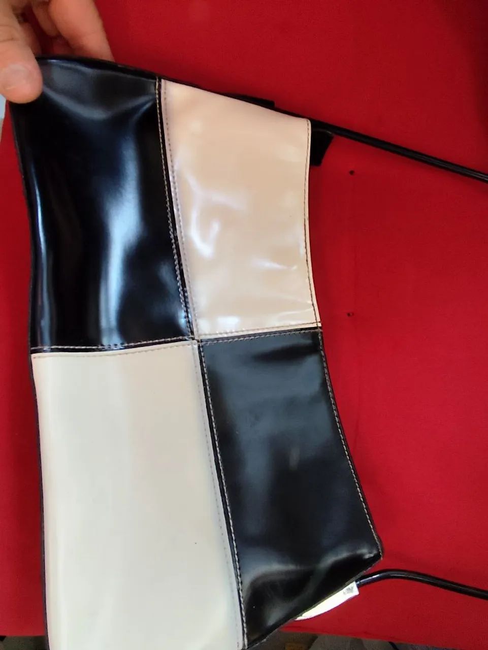 Bolsa de ombro bicolor elegante CLUCH