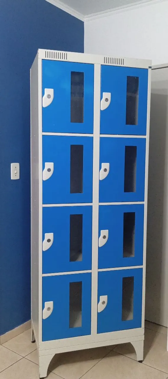 Armário Locker de Aço - 8 portas