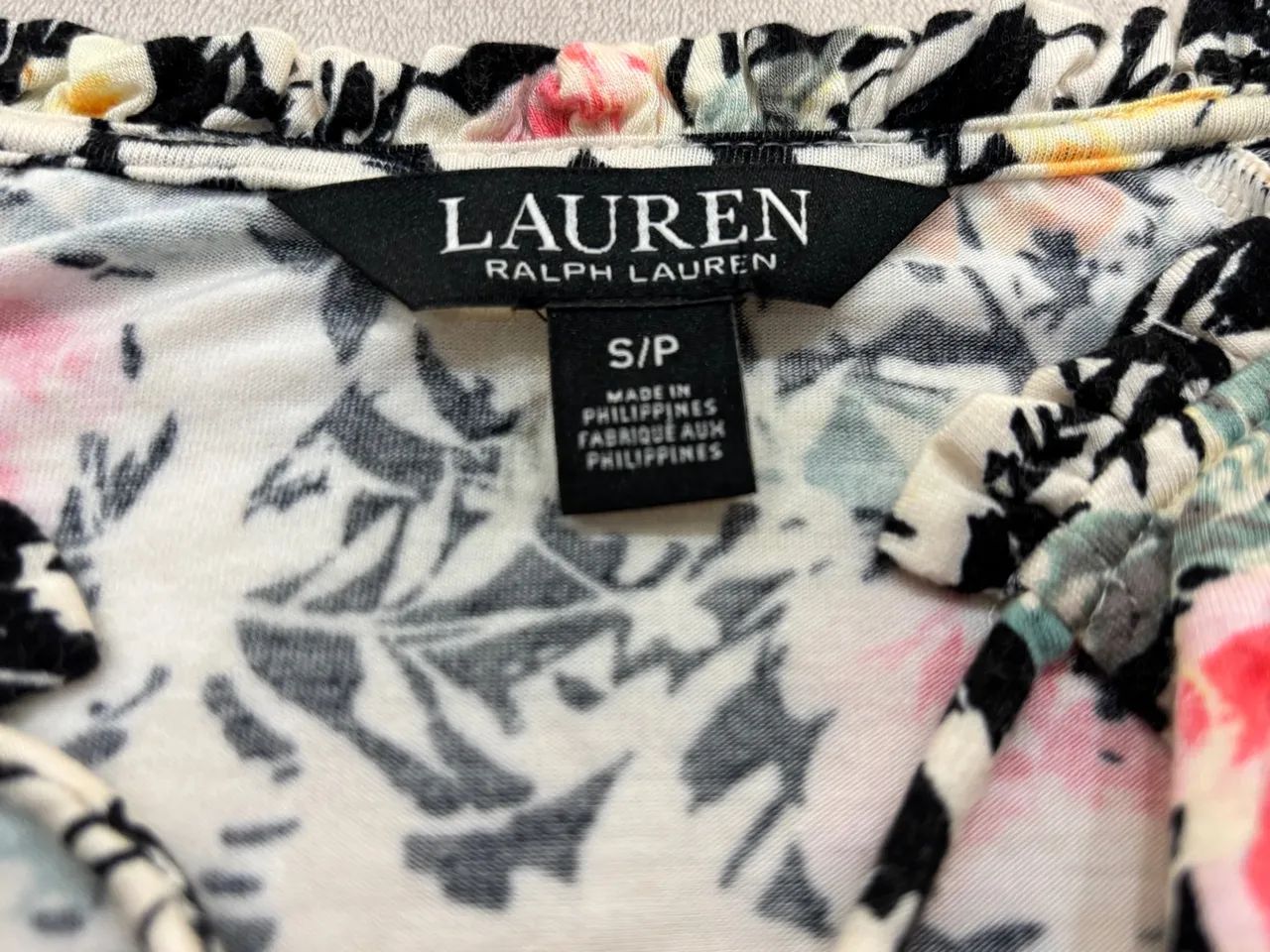 Blusa estampada floral Ralph Lauren tamanho p - Foto 4
