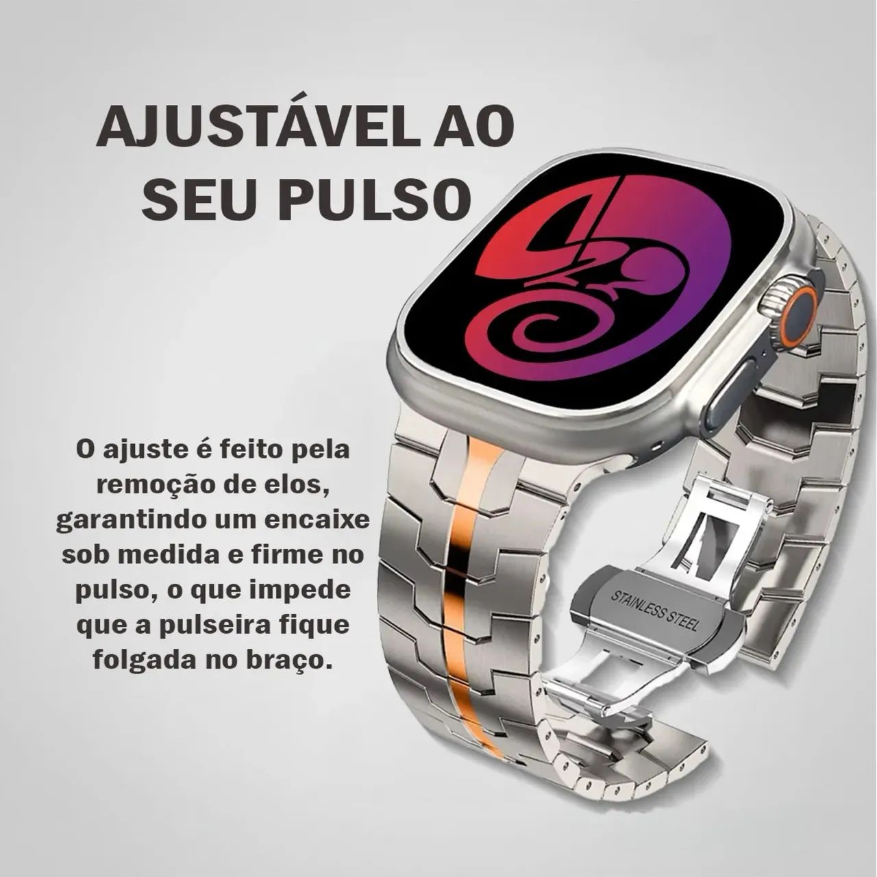 Pulseira em aço inoxidável para Apple Watch - Foto 5