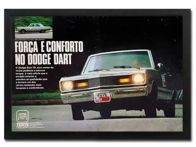 Dodge Dart 1979 sedã ou cupê - Quadro / pôster decorativo com matéria original de revista - Foto 2