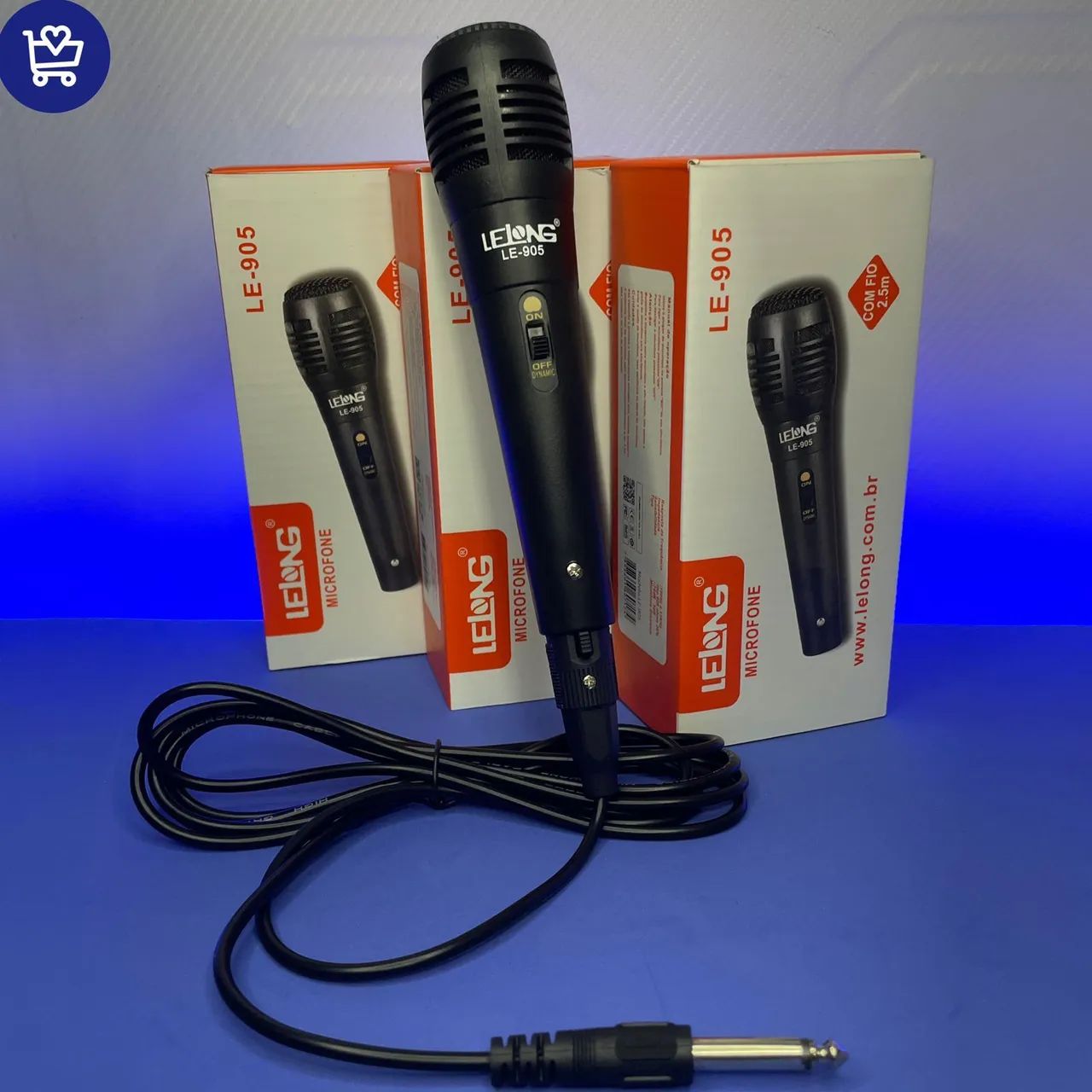 Microfone LE-905 com Fio - Novo - Foto 3