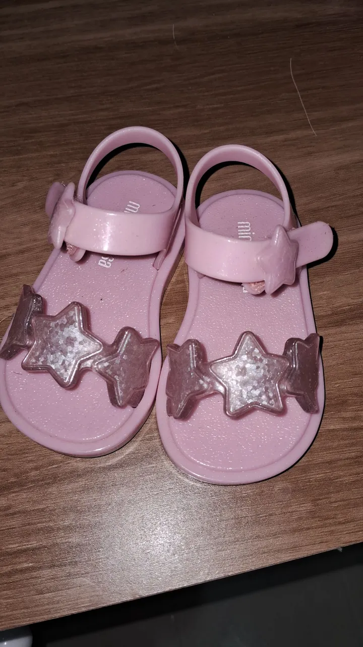Sandália Infantil Mini Melissa Rosa Estrelas